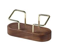 Nscdd Sturdy Metal Business Card Display Rack with Dual-Slot Design for Reception Desk Office Tabletop Home Organization Storage Display Rack Holders Stand for Office