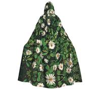 NSDdefAWCGT 59 Inch Cloak with Hood for Men Women Daisies on the Ground Hooded Cape Cloak Unisex Halloween Witch Vampire Cosplay Costume