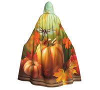 NSDdefAWCGT 59 Inch Cloak with Hood for Men Women Harvest Pumpkins Dragonfly Hooded Cape Cloak Unisex Halloween Witch Vampire Cosplay Costume
