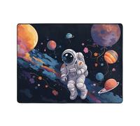 NSDdefAWCGT Area Rug 63" x 48" Non-Slip Throw Carpet Astronaut Space Flight Vintage Large Rugs for Living Room Bedroom Dinning Room Office Entryway Bathroom