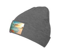NSDdefAWCGT Beanie Hats for Men Women Slouchy Beanie Hats Winter Knit Cuffed Cap Beach Landscape Soft Hat Unisex Deep Heather