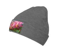 NSDdefAWCGT Beanie Hats for Men Women Slouchy Beanie Hats Winter Knit Cuffed Cap Beautiful Lotus Flower Soft Hat Unisex Deep Heather
