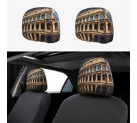 NSDdefAWCGT Car Seat Headrest Covers Set of 2 Ancient architecture Car Seat Head Rest Cover Protector Car Decor Interior Vehicle Accessories Functional Headrest Cover for Car Truck Auto
