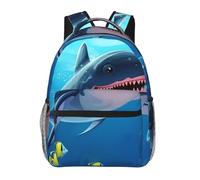 NSDdefAWCGT Casual Backpack for Women Men Ocean Animals Shark Dolphin Octopus Lightweight Daypack Laptop Bag for Travel Hiking Camping Rucksack