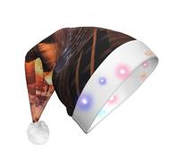 NSDdefAWCGT Christmas Hat Boat harbor in the sunset Santa Hat Holiday for Adults Unisex Xmas Cap for New Year Festive Party