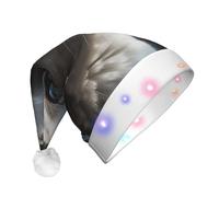 NSDdefAWCGT Christmas Hat Cat Looking out the Window Santa Hat Holiday for Adults Unisex Xmas Cap for New Year Festive Party