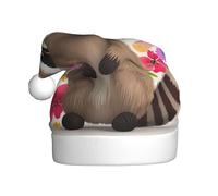 NSDdefAWCGT Christmas Hat Cute Raccoon Santa Hat Holiday for Adults Unisex Xmas Cap for New Year Festive Party