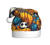 NSDdefAWCGT Christmas Hat Doodle Sport Background Santa Hat Holiday for Adults Unisex Xmas Cap for New Year Festive Party