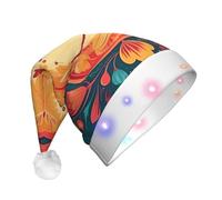 NSDdefAWCGT Christmas Hat Easter Egg Pattern Santa Hat Holiday for Adults Unisex Xmas Cap for New Year Festive Party