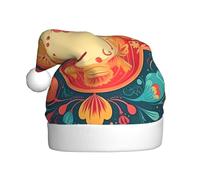NSDdefAWCGT Christmas Hat Easter Egg Pattern Santa Hat Holiday for Adults Unisex Xmas Cap for New Year Festive Party