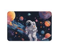 NSDdefAWCGT Front Door Mat Dirt Trapper Welcome Mat for Outdoor Indoor Astronaut Space Flight Non-Slip Doormat Low Profile Entry Rug for Back Door Outside Patio Porch 16" x 24"