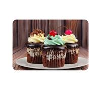 NSDdefAWCGT Front Door Mat Dirt Trapper Welcome Mat for Outdoor Indoor bakery cake Non-Slip Doormat Low Profile Entry Rug for Back Door Outside Patio Porch 16" x 24"