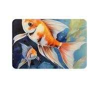 NSDdefAWCGT Front Door Mat Dirt Trapper Welcome Mat for Outdoor Indoor Butterfly fish Non-Slip Doormat Low Profile Entry Rug for Back Door Outside Patio Porch 16" x 24"