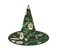 NSDdefAWCGT Halloween Women Witch Hat Daisies on the Ground Wizard Hat for Adult Halloween Costume Witch Cap Cosplay