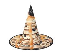 NSDdefAWCGT Halloween Women Witch Hat Dessert Pattern Wizard Hat for Adult Halloween Costume Witch Cap Cosplay