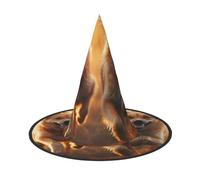 NSDdefAWCGT Halloween Women Witch Hat Dog Running in the Field Wizard Hat for Adult Halloween Costume Witch Cap Cosplay