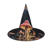 NSDdefAWCGT Halloween Women Witch Hat Moth Behind Mushroom Wizard Hat for Adult Halloween Costume Witch Cap Cosplay