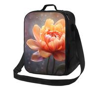 NSDdefAWCGT Insulated Lunch Bag for Women Men Lunchbox with Adjustable Shoulder Strap Flower Bloom Luch Tote Bag for Picnic