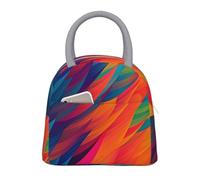 NSDdefAWCGT Insulated Lunch Bag for Women Men Portable Leak-Proof Cool Bag Abstract Colors Pattern Lunch Box for Picnic