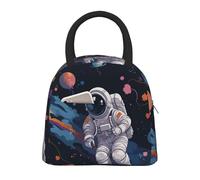 NSDdefAWCGT Insulated Lunch Bag for Women Men Portable Leak-Proof Cool Bag Astronaut Space Flight Lunch Box for Picnic