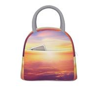 NSDdefAWCGT Insulated Lunch Bag for Women Men Portable Leak-Proof Cool Bag Beautiful Sunrise Over Clouds Lunch Box for Picnic