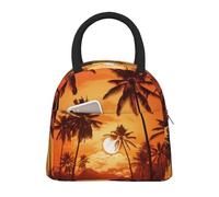 NSDdefAWCGT Insulated Lunch Bag for Women Men Portable Leak-Proof Cool Bag Palm Trees at Sunset Lunch Box for Picnic