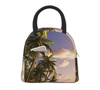 NSDdefAWCGT Insulated Lunch Bag for Women Men Portable Leak-Proof Cool Bag Palm Trees Lunch Box for Picnic