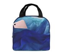 NSDdefAWCGT Insulated Lunch Bag for Women Men Reusable Small Lunchbox Abstract Blue Like Wave Portable Lunch Box for Work Picnic