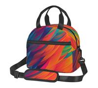 NSDdefAWCGT Insulated Lunch Bag for Women Men Reusable Small Lunchbox Abstract Colors Pattern Portable Lunch Box for Work Picnic