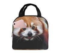NSDdefAWCGT Insulated Lunch Bag for Women Men Reusable Small Lunchbox Animal Red Panda Portable Lunch Box for Work Picnic