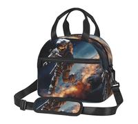 NSDdefAWCGT Insulated Lunch Bag for Women Men Reusable Small Lunchbox Astronaut Flying in Space Portable Lunch Box for Work Picnic