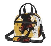 NSDdefAWCGT Insulated Lunch Bag for Women Men Reusable Small Lunchbox Basketball Man Dribbling in The Air Portable Lunch Box for Work Picnic