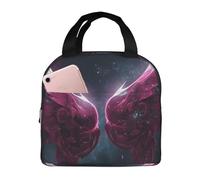 NSDdefAWCGT Insulated Lunch Bag for Women Men Reusable Small Lunchbox Beautiful Wings Among The Stars Portable Lunch Box for Work Picnic