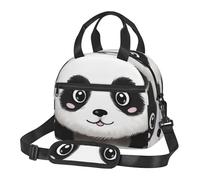 NSDdefAWCGT Insulated Lunch Bag for Women Men Reusable Small Lunchbox Black and White Panda Portable Lunch Box for Work Picnic