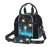 NSDdefAWCGT Insulated Lunch Bag for Women Men Reusable Small Lunchbox Bottle of Under The Night Sky Portable Lunch Box for Work Picnic