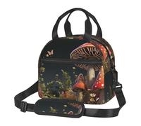 NSDdefAWCGT Insulated Lunch Bag for Women Men Reusable Small Lunchbox Fairy Tale Style Mushrooms Portable Lunch Box for Work Picnic