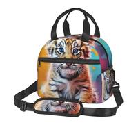 NSDdefAWCGT Insulated Lunch Bag for Women Men Reusable Small Lunchbox Little Tiger Portable Lunch Box for Work Picnic