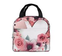 NSDdefAWCGT Insulated Lunch Bag for Women Men Reusable Small Lunchbox Love Garland Border Portable Lunch Box for Work Picnic