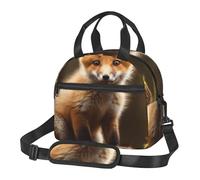 NSDdefAWCGT Insulated Lunch Bag for Women Men Reusable Small Lunchbox Small Fox Portable Lunch Box for Work Picnic