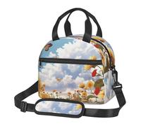 NSDdefAWCGT Insulated Lunch Bag for Women Men Reusable Small Lunchbox Sunflowers and Butterflies Portable Lunch Box for Work Picnic