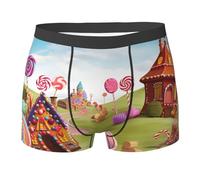 NSDdefAWCGT Mens Boxer Briefs Soft Stretchy Underwear for Men Candy Land Men's Underwear Boxer Briefs 2XL Black
