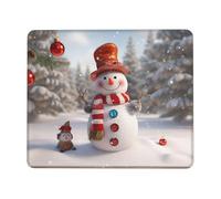 NSDdefAWCGT Mouse Pad for Gaming 10 x 12 inch Christmas Snowman Mousepad Cute Square Mousepad Non-Slip Rubber Base Mouse Mat with Designs for Laptop Computer Office