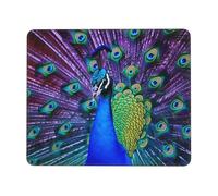NSDdefAWCGT Mouse Pad for Gaming 7.9 x 9.5 in Beauty Peacock Mousepad Cute Square Mousepad Non-Slip Rubber Base Mouse Mat with Designs for Laptop Computer Office
