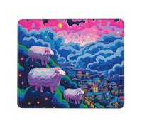 NSDdefAWCGT Mouse Pad for Gaming 7.9 x 9.5 in Cartoon Lines Sheep Mousepad Cute Square Mousepad Non-Slip Rubber Base Mouse Mat with Designs for Laptop Computer Office