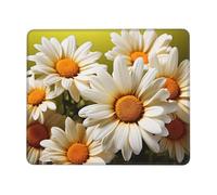 NSDdefAWCGT Mouse Pad for Gaming 7.9 x 9.5 in Floral Flowers Daisies Mousepad Cute Square Mousepad Non-Slip Rubber Base Mouse Mat with Designs for Laptop Computer Office