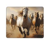 NSDdefAWCGT Mouse Pad for Gaming 7.9 x 9.5 in Horse Herd Mousepad Cute Square Mousepad Non-Slip Rubber Base Mouse Mat with Designs for Laptop Computer Office