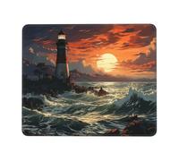 NSDdefAWCGT Mouse Pad for Gaming 7.9 x 9.5 in Lighthouse Mousepad Cute Square Mousepad Non-Slip Rubber Base Mouse Mat with Designs for Laptop Computer Office