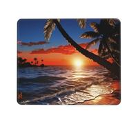 NSDdefAWCGT Mouse Pad for Gaming 7.9 x 9.5 in Sunset Beach Mousepad Cute Square Mousepad Non-Slip Rubber Base Mouse Mat with Designs for Laptop Computer Office