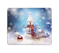 NSDdefAWCGT Mouse Pad for Gaming 7.9 x 9.5 in White Merry Christmas Mousepad Cute Square Mousepad Non-Slip Rubber Base Mouse Mat with Designs for Laptop Computer Office