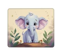 NSDdefAWCGT Mouse Pad for Gaming 7 x 8.6 in Cute elephant Mousepad Cute Square Mousepad Non-Slip Rubber Base Mouse Mat with Designs for Laptop Computer Office